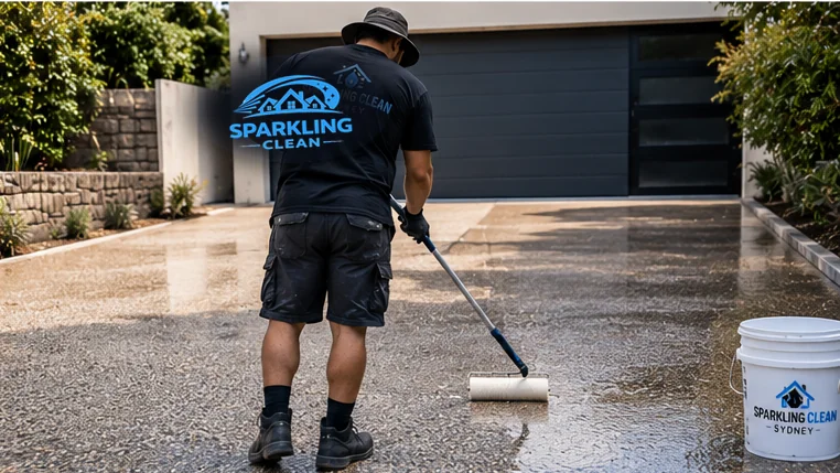 Illustrative driveway sealing process